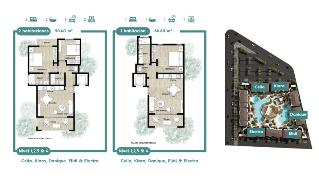 Edificios Celia, Kiara, Danique, Elidi & Electra